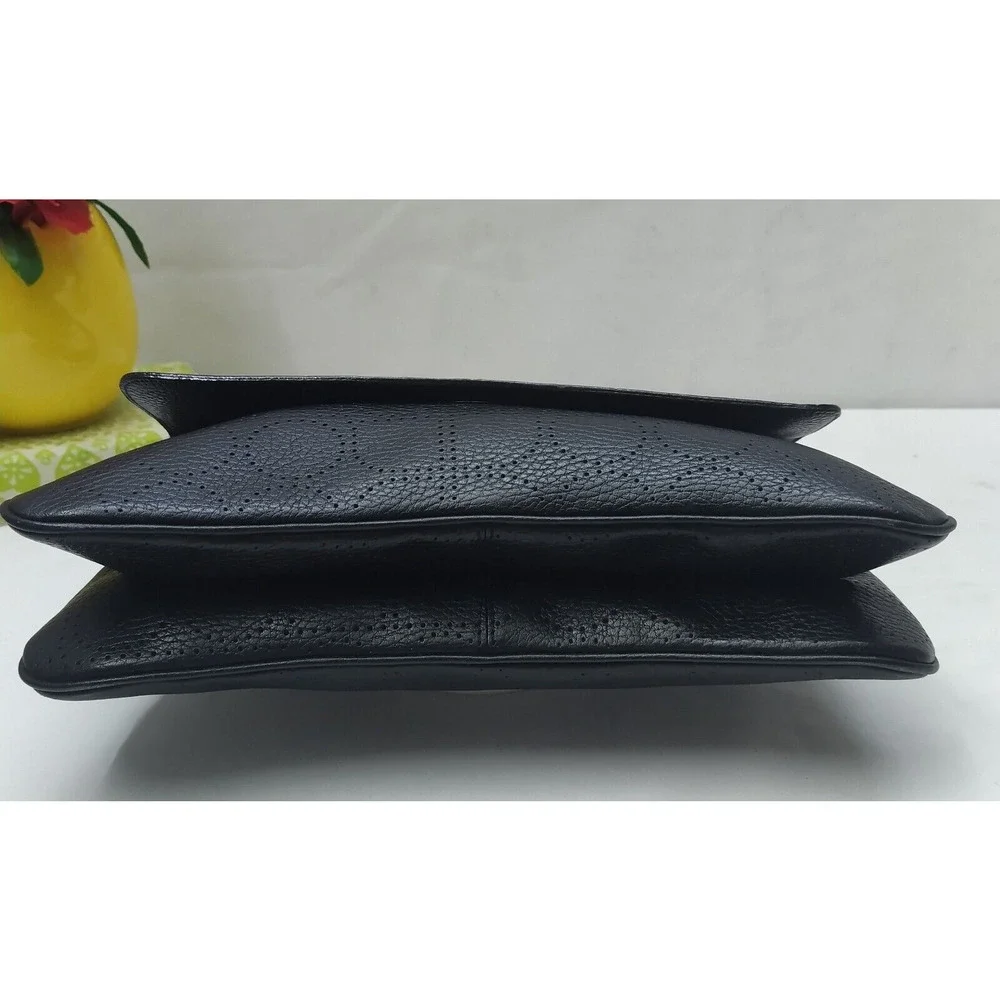 Kate Spade New York Black Leather Turnlock Flap Closure Hobo Crossbody Bag